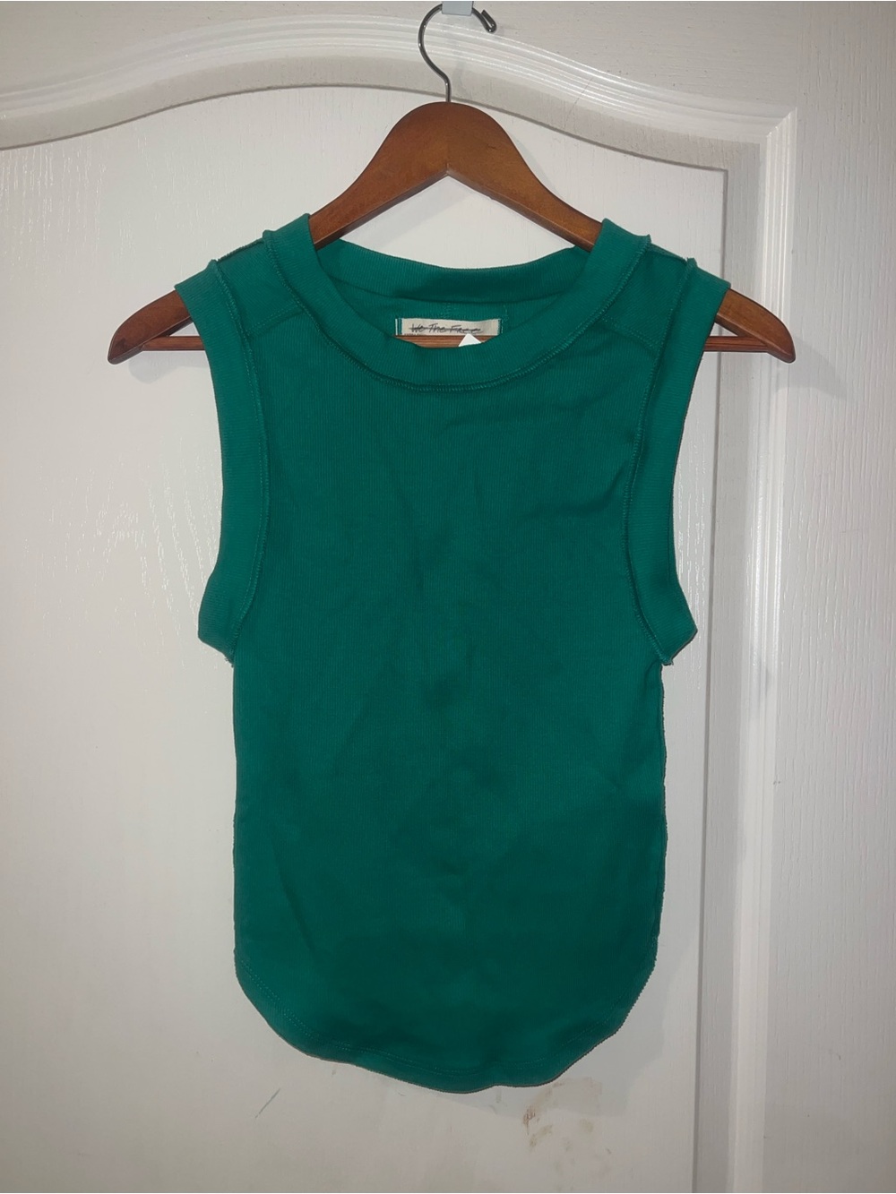 Free People Teal Green Muscle Tee